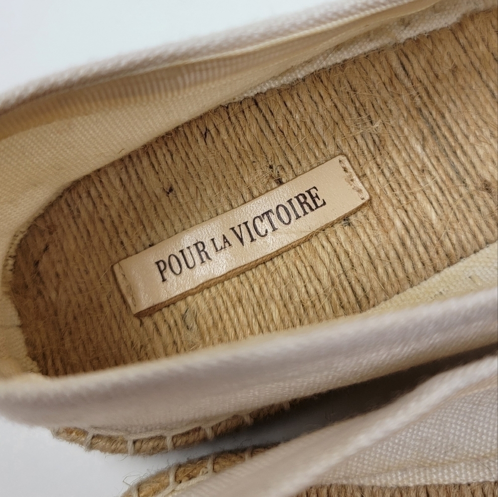 Pour La Victoire Bailey Canvas Espadrille Flats 8.5 - Picture 9 of 11